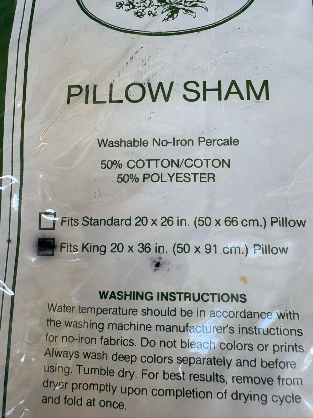 Vintage Laura Ashley King Pillow Sham NIP Ticking Stripe Made in USA PLZ READ